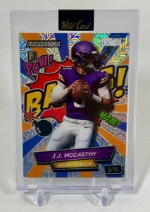 JJ McCarthy 15 2024 Wild Card Alumination Mojo Foil Orange #AC-JM Numbered 215 Minnesota Vikings Football Card