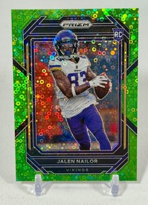 Jalen Nailor 5 2022 Prizm Neon Green No Huddle #358 Numbered 35 Minnesota Vikings Football Card