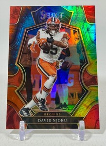 David Njoku 25 Tie Dye Prizm 2022 Select #125 Football Card