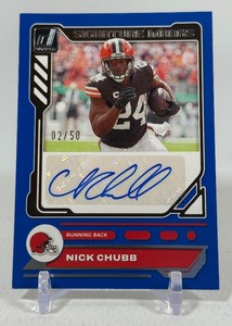 Nick Chubb Auto 50 2023 Donruss Signature Marks #SM-NC Numbered 250 Football Card