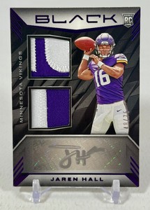 Jaren Hall RPA 75 2023 Black #RSM-16 Rookie AutoNumbered 4875 Minnesota Vikings Football Card