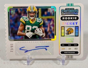 Samori Toure Auto 83 RC 2022 Contenders Variation Auto Ticket Stub #261 Numbere 7283 Minnesota Vikings Rookie Football Card