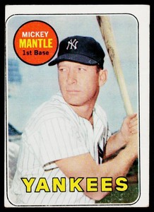Mickey Mantle 1969 Topps #500 Vintage Baseball Card