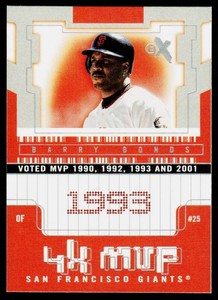 Barry Bonds 1993 2002 Fleer EX MVP #3 Numbered 02871993 Baseball Card