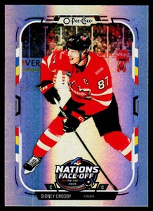 Sidney Crosby 350 Rainbow Foil 2025-26 OPC 4 National Face-Off #501 Numbered 142350 Hockey Card