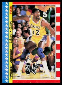 Magic Johnson 1987 Fleer Sticker #1 Vintage Basketball Card