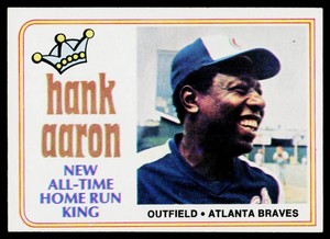 Hank Aaron 1974 Topps #1 Vintage Baseball Card