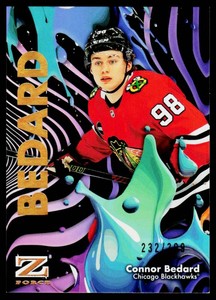 Connor Bedard 399 2024-25 Metal Universe Rave Z-Force #3 Numbered 232399 Hockey Card