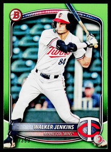 Walker Jenkins 399 Green RC 2025 Bowman #BP-1 Numbered 191399 Rookie Minnesota Twins Baseball Card