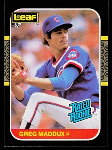 Greg Maddux RC 1987 Leaf #36 Rookie Baseball Card