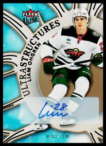 Liam Ohgren Auto Gold 2025-25 Fleer Ultra Structures #SR24 Minnesota Wild Hockey Card