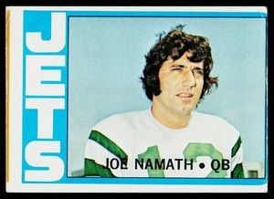 Joe Namath 1972 Topps #100 Vintage Football Card