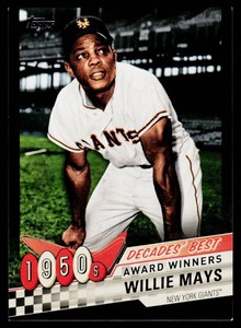 Willie Mays 299 2020 Topps 1950s Decades best Numbered 241299 baseball Card