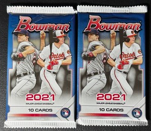 2 Packs of 2021 Bowman Baseball Cards