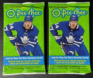 2 Packs of 2021-22 O-Pee-Chee Hockey Cards