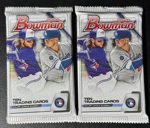 2 Packs of 2020 Bowman Baseball Cards