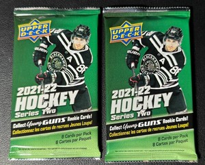 2 Packs of 2021-22 Upper Deck Series 2 Hockey Cards