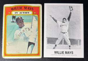 Willie Mays 2-Card Vintage Baseball Card Lot