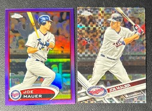 Joe Mauer 2-Card Minnesota Twins Refractor Baseball Card Lot