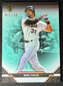 Mike Piazza 2021 Topps Triple Threads Teal 072150 Baseball Card No. 91