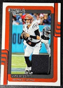 Joe Burrow 2025 Donruss Threads Swatch Football Card No. DTH-JBW