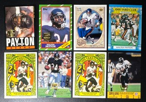 Walter Payton 8-Card Football Card Lot