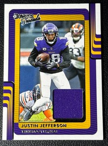 Justin Jefferson 2025 Donruss Threads Swatch Football Card No. DTH-JJN