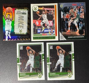 Giannis Antetokounmpo 5-Card Basketball Card Lot
