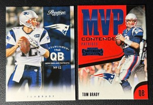Tom Brady 2-Card Football Card Lot