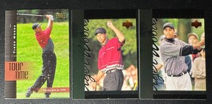 Tiger Woods 3-Card 2001 Tigers Tales Rookie Golf Lot (2)