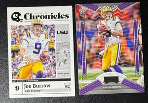Joe Burrow 2-Card Rookie Football Card Lot