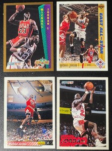 Michael Jordan 4-Card Basketball Card Lot (6)