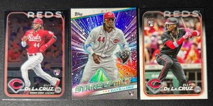 Elly De La Cruz 3-Card Rookie Baseball Card Lot