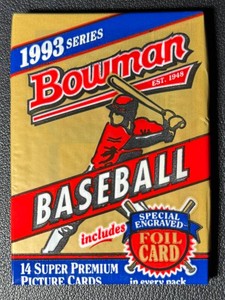 1 Pack of 1993 Bowman Baseball Card (Chance at Derek Jeter Rookie)