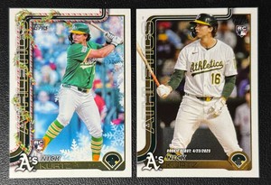 Nick Kurtz 2-Card Rookie Baseball Card Lot