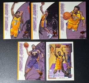 Kobe Bryant 5-Card Basketball Card Lot