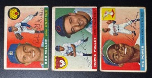 1955 Topps Vintage 3-Card Baseball Card Lot