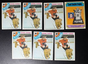 Bernie Parent 7-Card HOF Hockey Card Vintage Lot