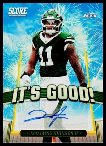 Jermaine Johnson II On-Card Auto 2025 Score Its Good #ICC-JJO Football Card