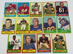 1963 Topps Football 14 Card Vintage Lot
