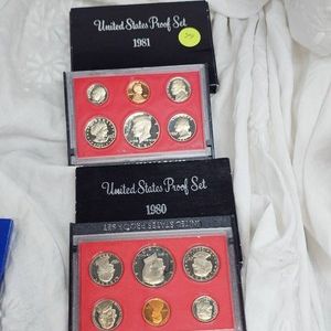 1980,1981 US Mint Proof Sets