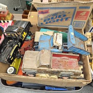 Huge Lot of 1960s Tin TrucksParts