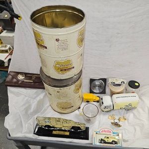 Lot of Schwans Collectibles, including original tin Cans