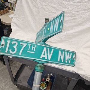 4-County Street Signs wPost Top Mount