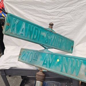 4-County Street Signs wPost Top Mount