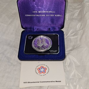 1973 American Revolution Bicentenial Silver 1oz Medalian