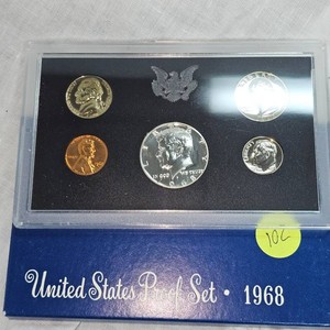 1968 US Mint Proof Set, UNC, Silver
