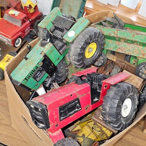2 Boxes Pressed Tractors and Tonka