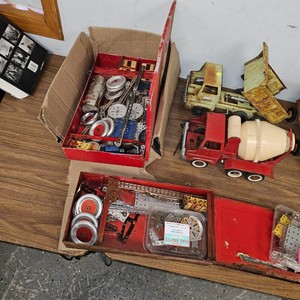 Erector Set, Tonka Dumper, Tonka Mixer