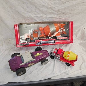 Kenworth Ready Mix Truck and 1970s Hustler Tin Car